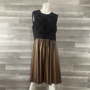 Belle Badgley Mischka Midi Dress Ruffled Chest 14